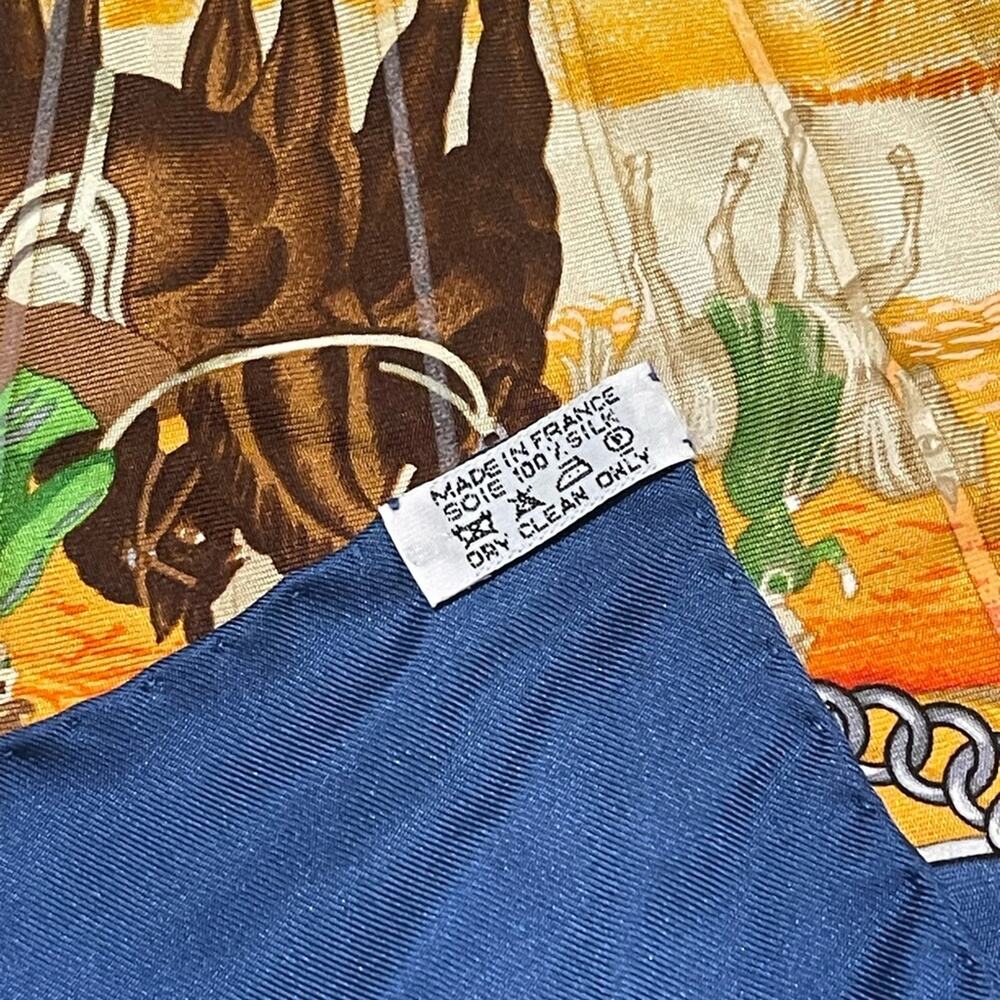 Hermes Blue Brise De Charme Printed Silk Square Scarf - Picture 9 of 9